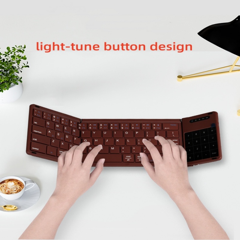 Offre spéciale nouveau clavier pliant sans fil bluetooth pavé tactile avec fonction numérique clavier pliant double mode