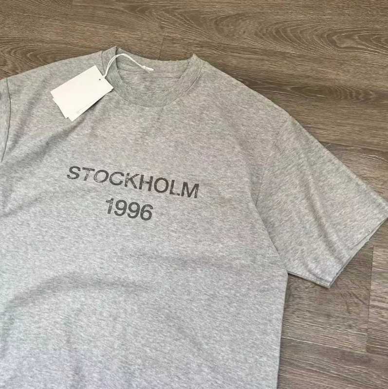 Men's T-Shirts ASStockholm American Casual 1996 SMS cleaning destroyed crew members with loose necks men and women T250301