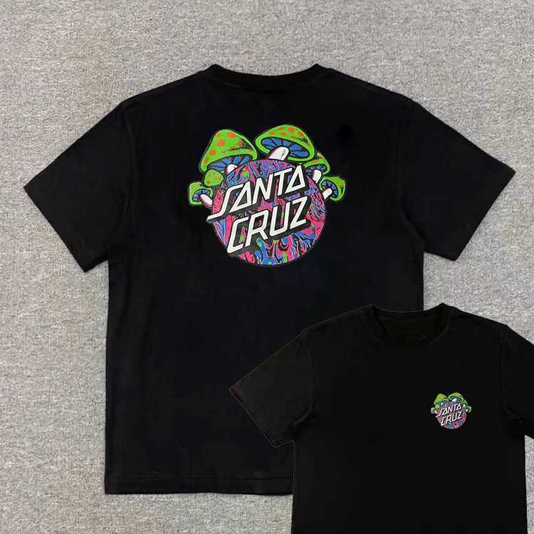 Men's T-Shirts Santa Cruz Graphic Cotton T-shirt unisex mens summer short sleeved fashion top casual retro fashion brand daily T-shirt J2503