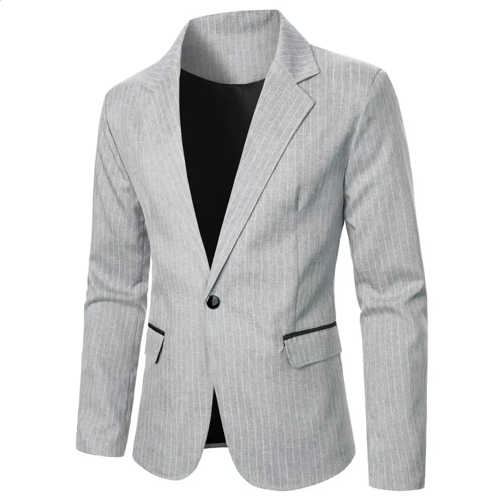 Mens Suit Simple Line Casual Style Mens Blazer Wedding Dinner Party Business Banquet Stage Street Mens Blazer Suit Jacket 250228