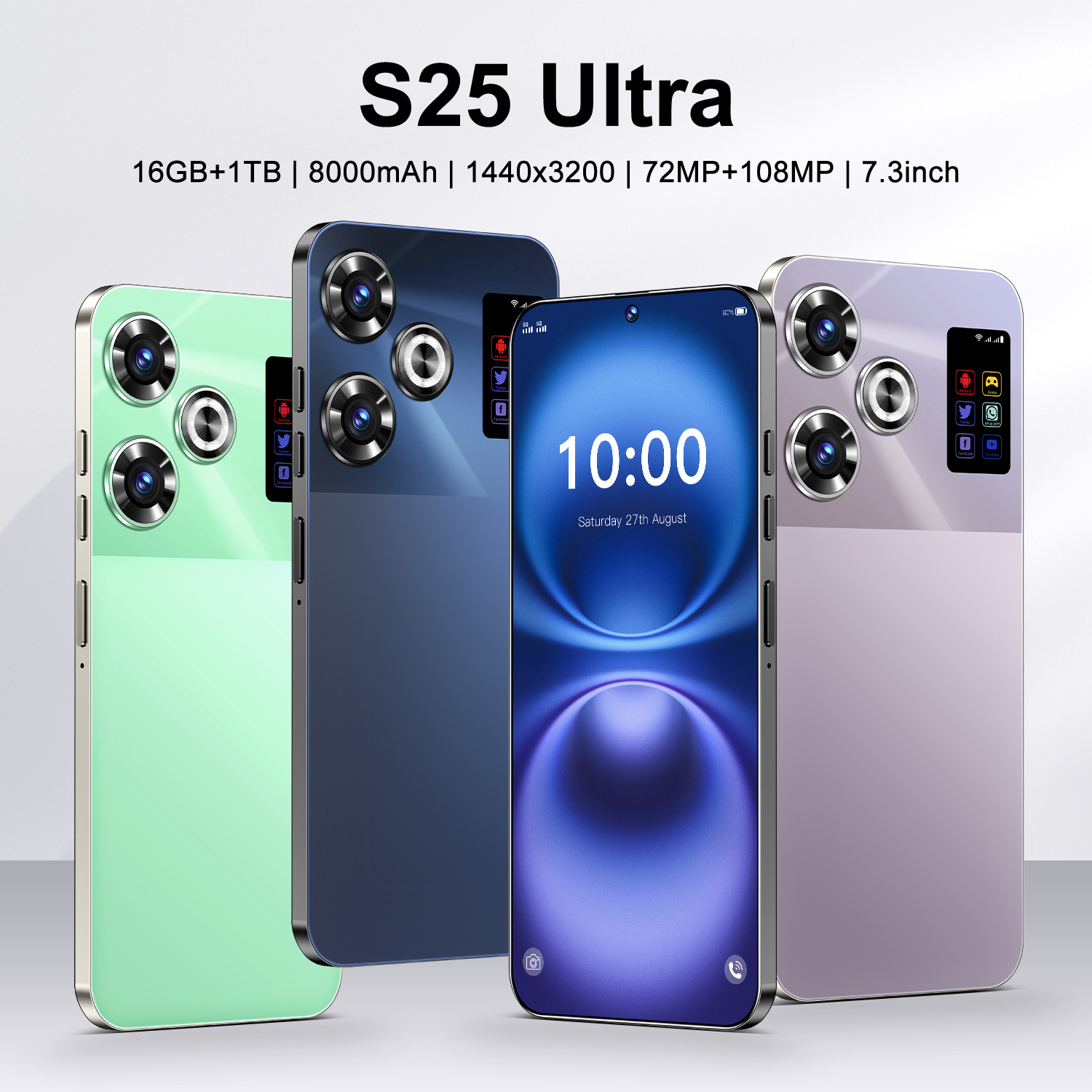 OZON hot-selling S25 Ultra cross-border smartphone 16 + 1T Android mobile phone source factory price delivery-image-1105263976