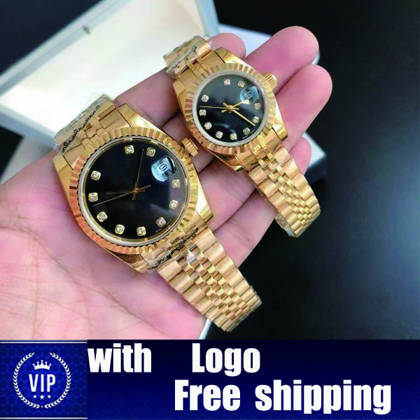 Elegant Couple Watch Set for Him and Her | High-Quality Stainless Steel, Sapphire Crystal Face (36mm/28mm) Includes Box