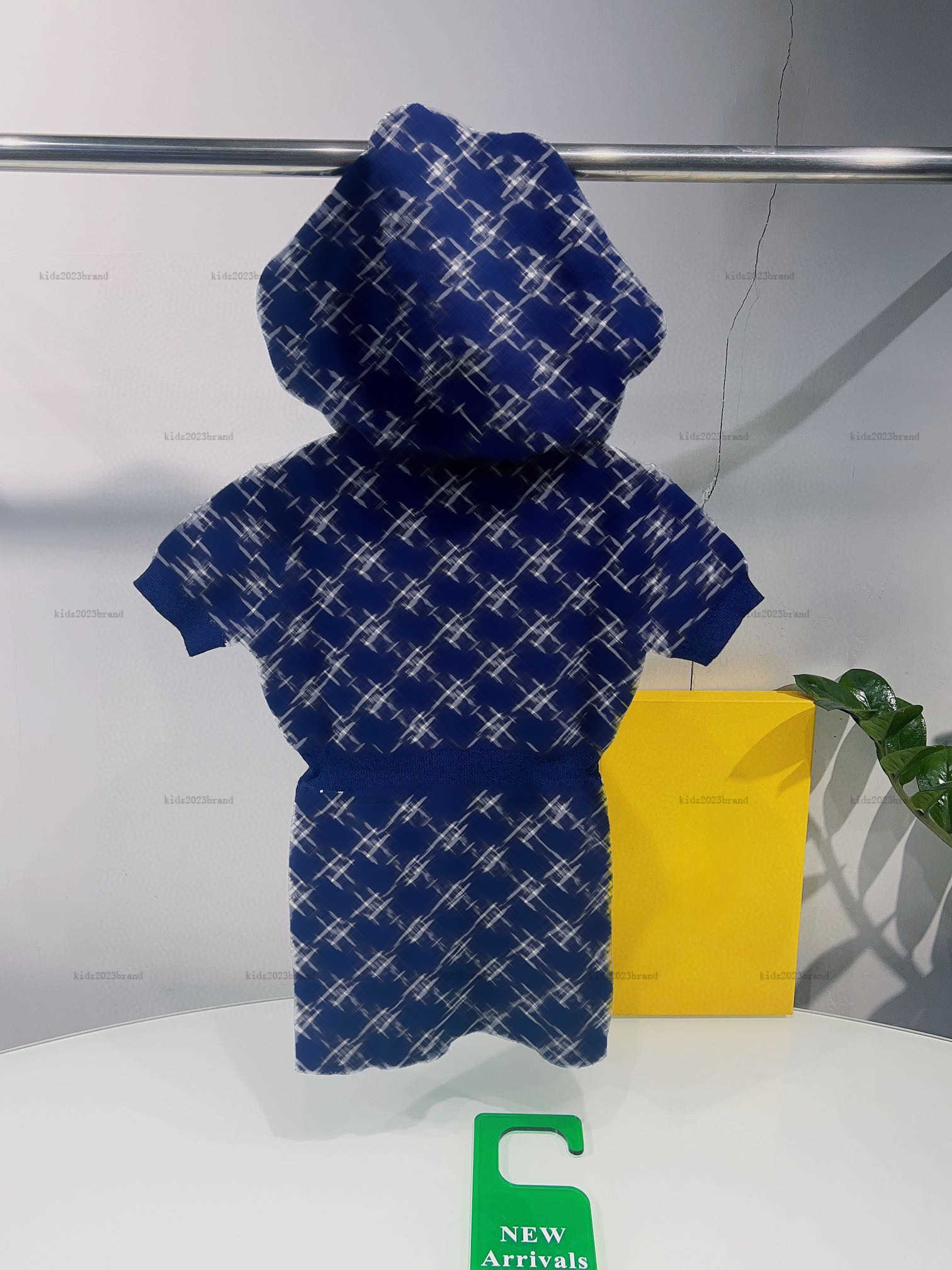 Knitted girls dress Short-sleeved hooded design Princess dress kids designer clothes Summer partydress baby skirt A00X01N015-image-1012371655