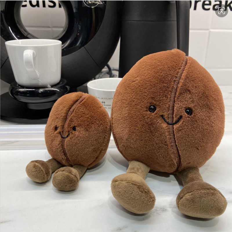 Plush Dolls Smiling Coffee Bean Doll Fun Plush Doll Simulation Toy Soothing and Healing JC Small Ornament Ins Style Gift