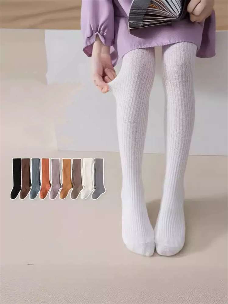 P52142 Girls Spring and autumn double knit tights absorb sweat and breathe-image-1047065579