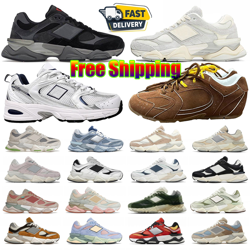 Top Quality 9060 Chaussures de créateurs en daim pack de mer de sel de mer cristal rose protection Pack Bricks Blue Blue Tennis Sneakers Trainers