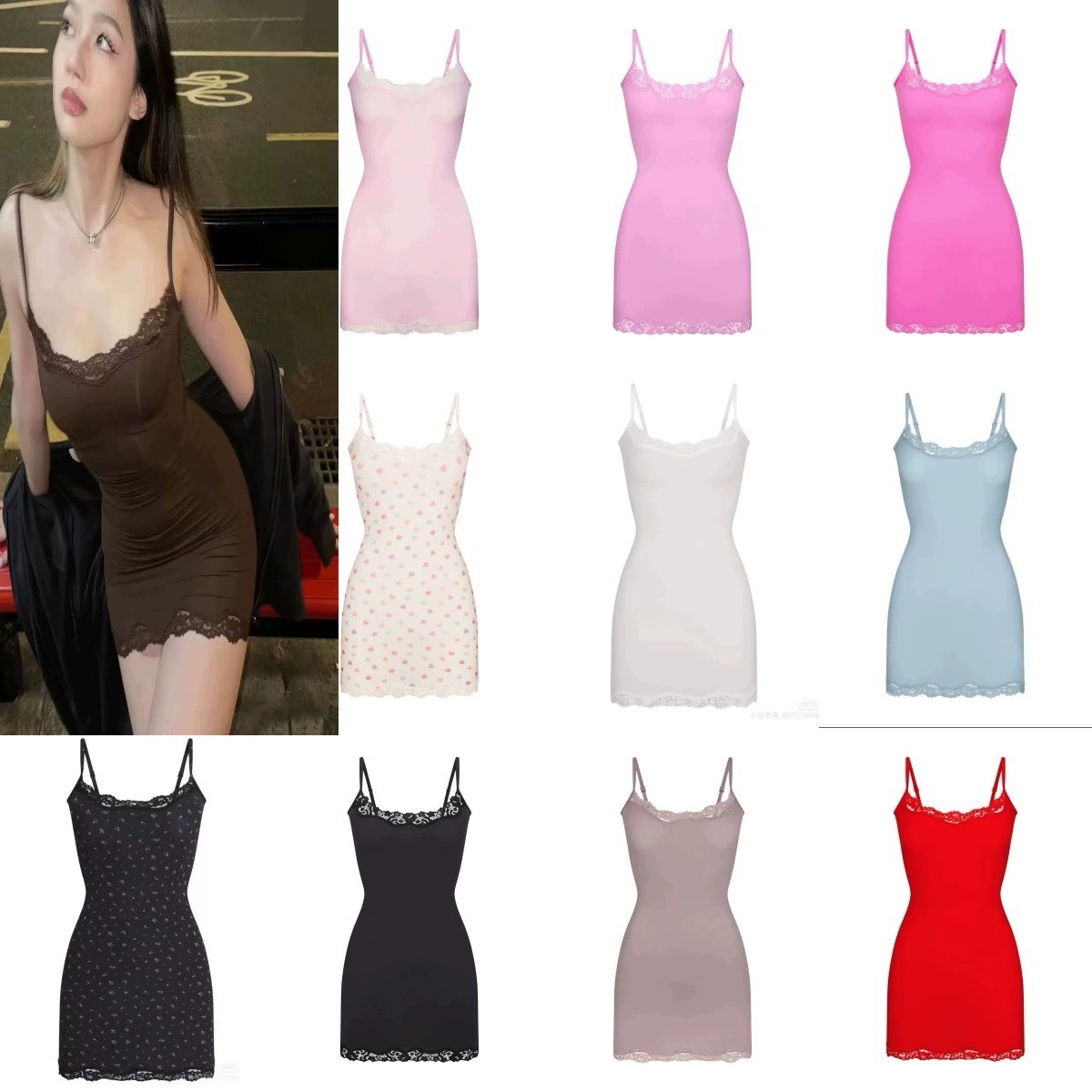 Robe écrémée de styliste pour femmes, nouvelle collection d'été, sac de mode pour femmes, jupe de hanche, Sexy, fille chaude, robe à manches cour