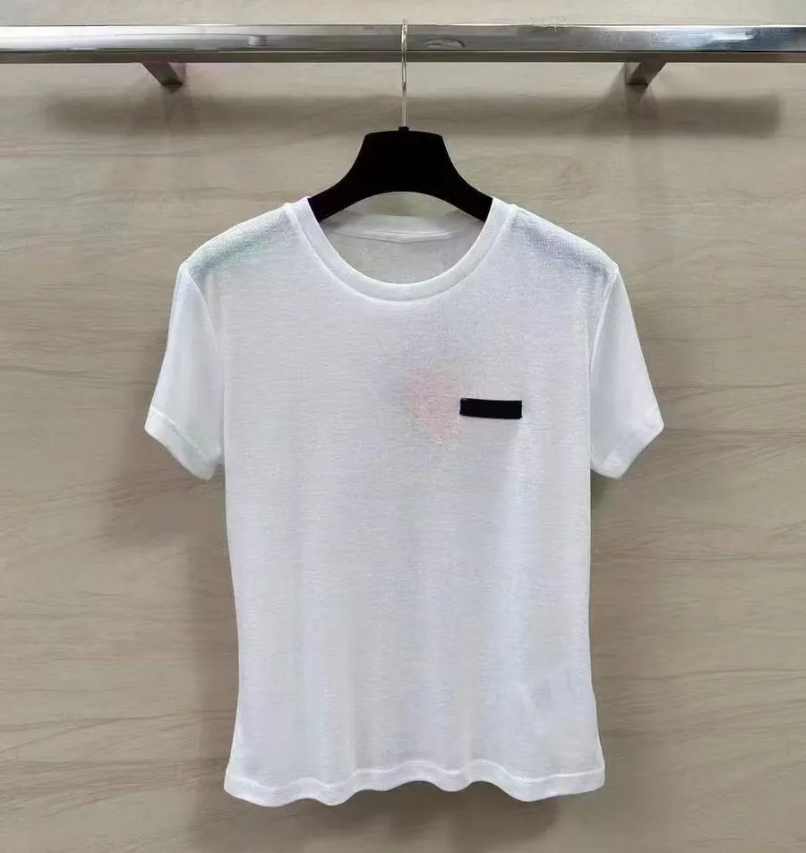 Women's T-Shirt cotton-blend tee top Rabbit Embroidery Shorts Designer Yoga Suit O Neck Sleeve Sports Shorts Lady solid Elastic Femme Vintage T
