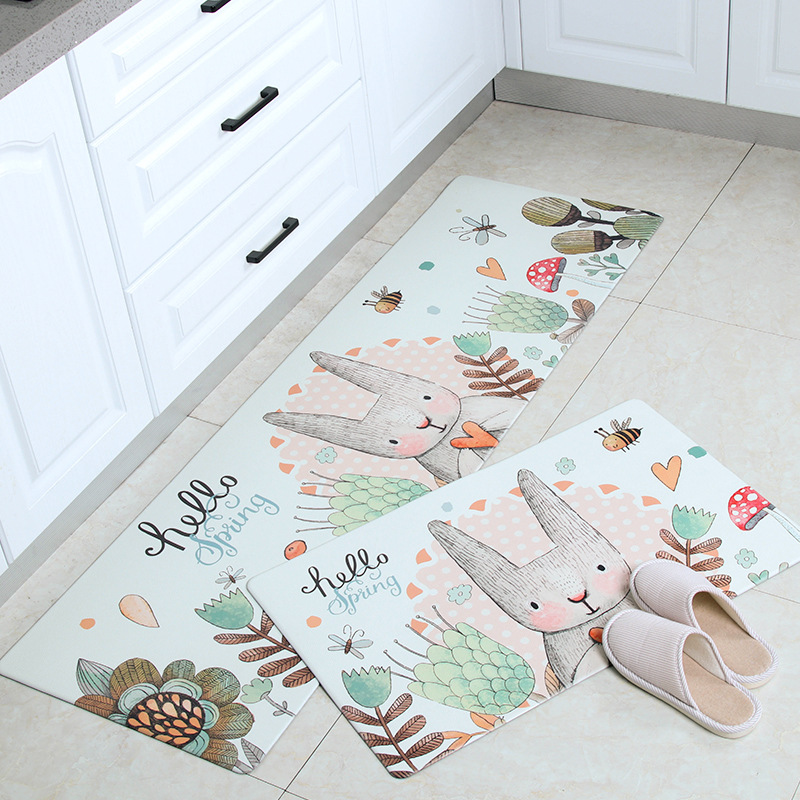 Floor Mat Door Mat Pvc Mat Pu Carpet Anti-slip Foot Mat Cartoon Waterproof and Oil-proof Leather-image-1077435353