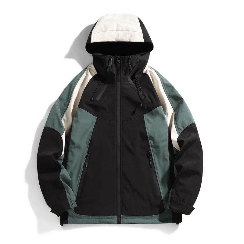 DIUJZEO Spring Autumn Mens Hooded Bomber Jackets Windproof Fashion Male Windbreaker Loose Coat College Outwear 250228Z