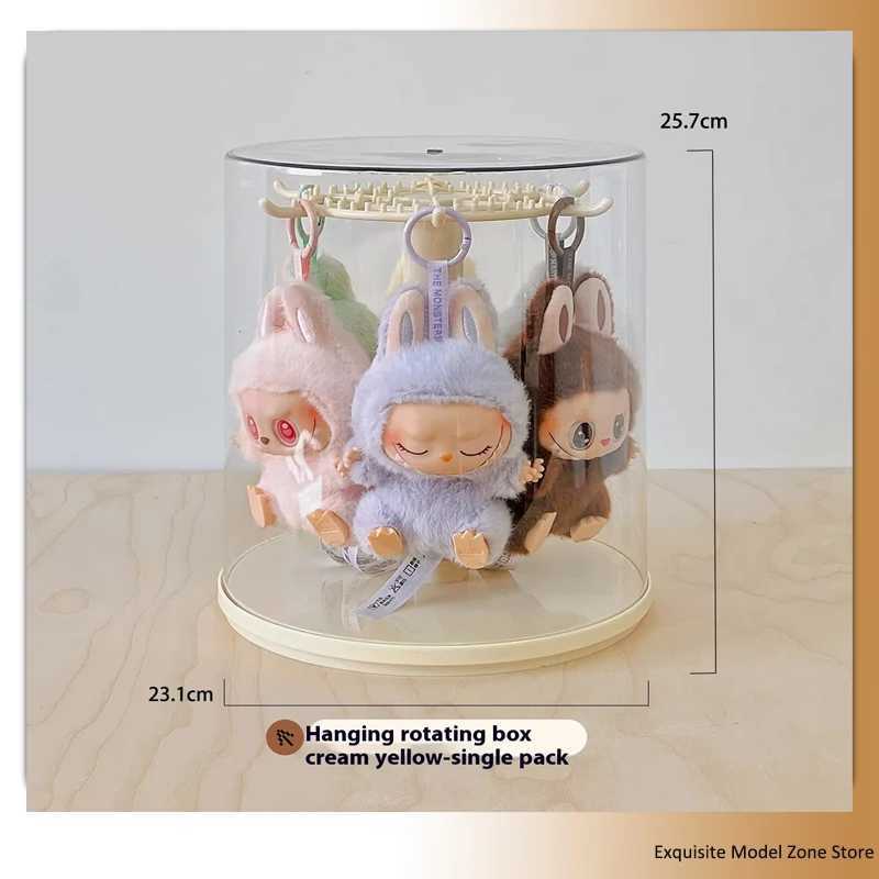 Miniso Labubu Pendant Display Box Rotating Transparent Labubu Doll Display Stand Handmade Storage Decorative Ornaments Custom C251104-image-1047208851