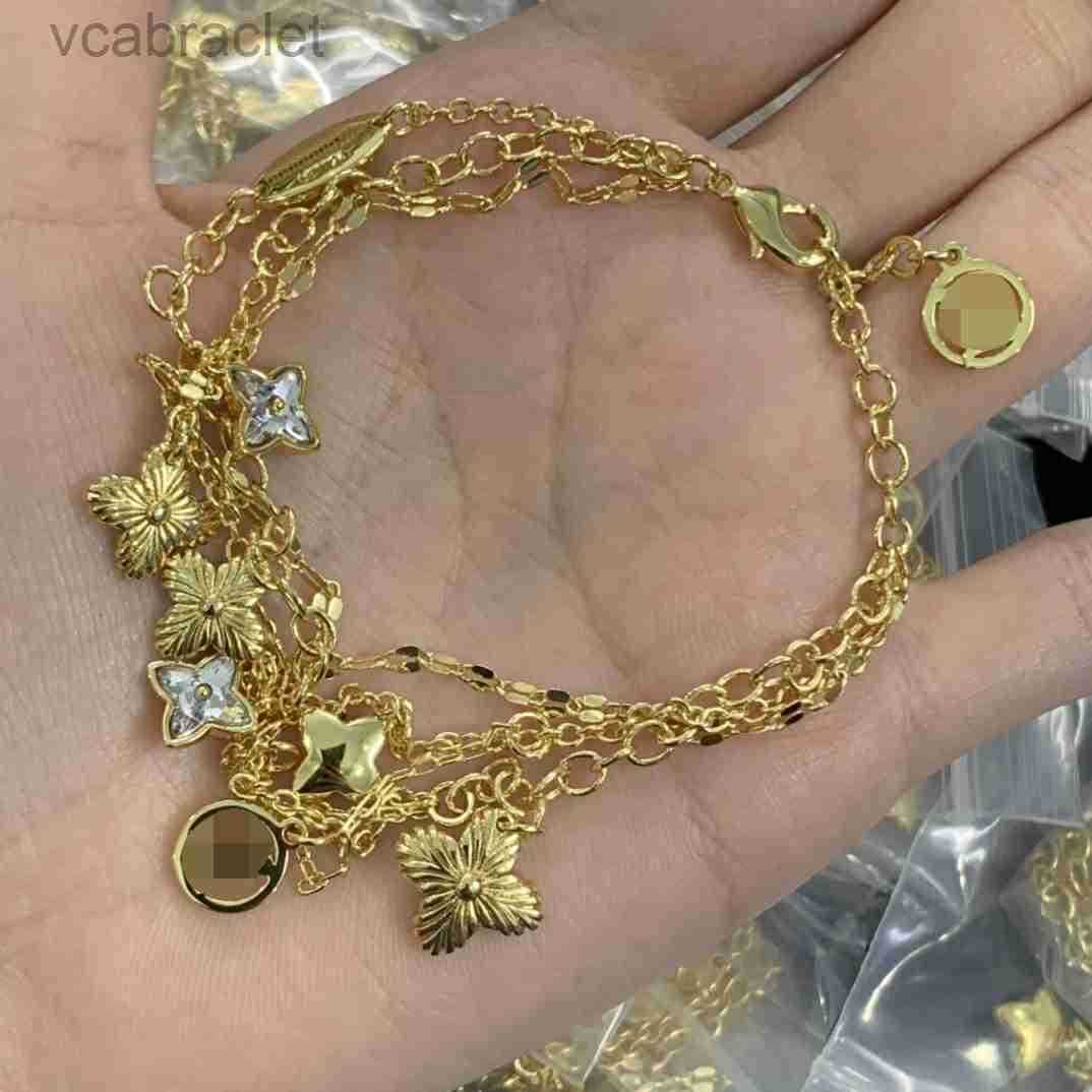 Never fade Chain Bracelets Designers 18k Gold Plated Luxury Brand Letter Circle Fashion Women Love Copper Bracelets Wedding Party Jewellery Gift HLB