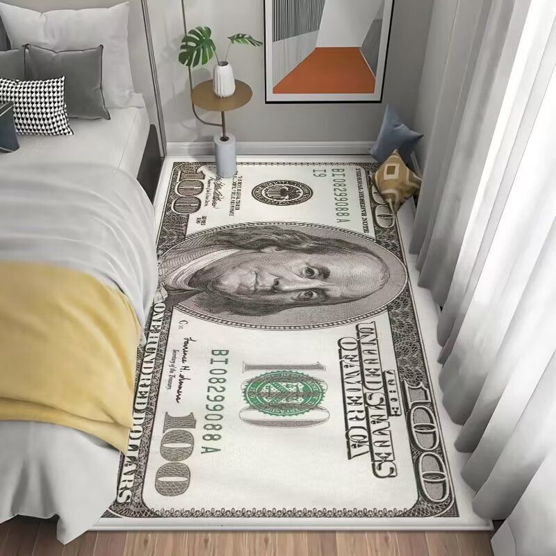 American style floor crystal velvet, bedroom bedside blanket, home minimalist bay window mat, living room trendy brand, thick carpet wholesale H2-image-1095609430