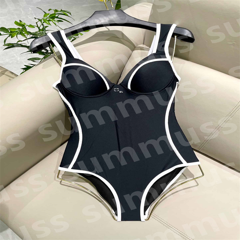 Designers Sexy 1 Piece Swimwear Women Fashion Swimsuit Summer Vacation Bathing Suit High Cut Beachwear Solid Print New Bather Bikini-image-1047382722