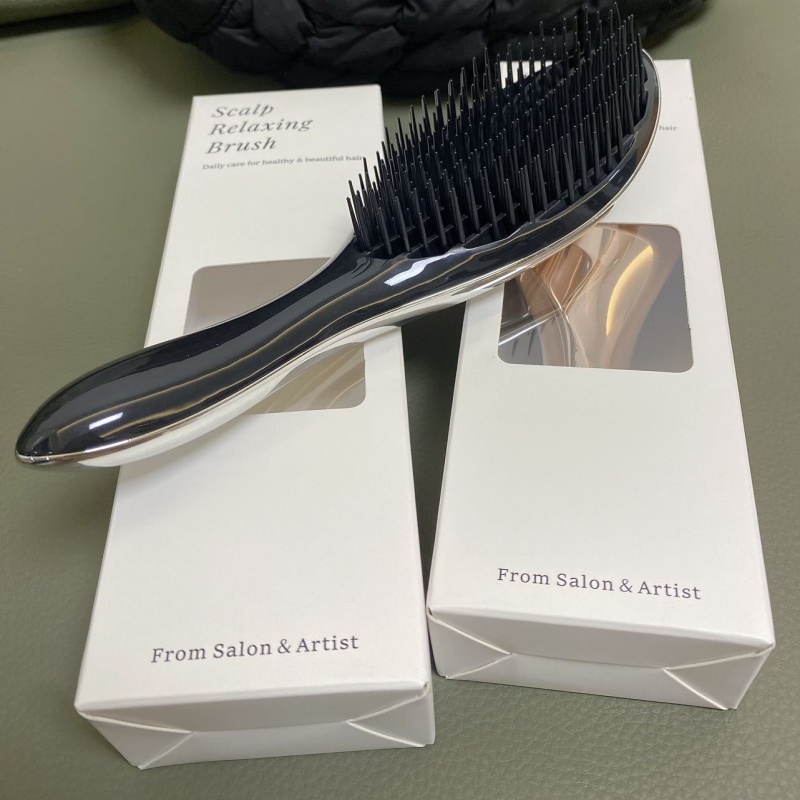 High-end boutique wet and dry dual-use comb scalp massage deep cleaning comb long dense teeth long handle unisex rib comb-image-1047358956