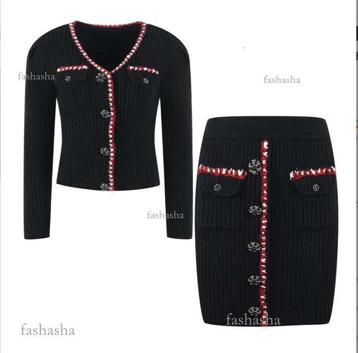 1111 2022 Milan Runway Autumn Brand Same Style Sweater Long Sleeve High Quality V Neck Black Cardigan Fashion Clothes Wom