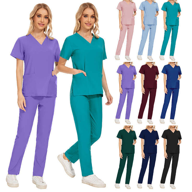 Hand Womens Surgical Gowns Beauty Salons Doctors Mens Operating Rooms Hand Washing Clothes Short Sleeves Suits Temperament Fashion Solid New Product
