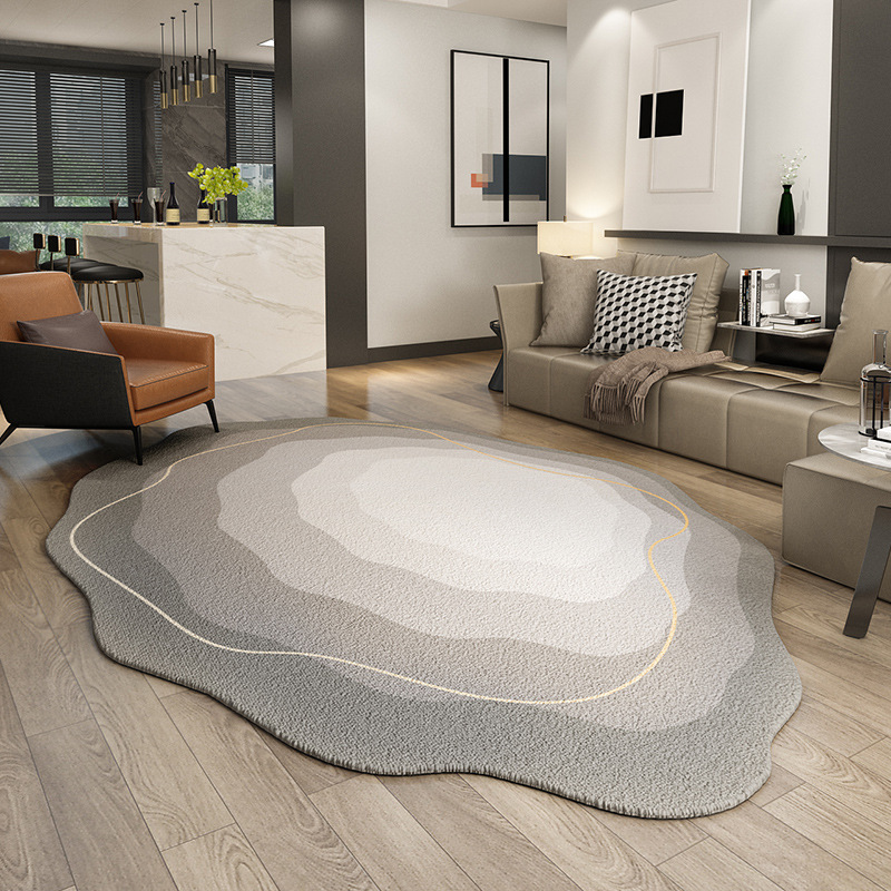 High-grade Special-shaped Living Room Carpet Home Plush Sofa Coffee Table Blanket Bedroom Thickened Dirt-resistant-image-1047604056