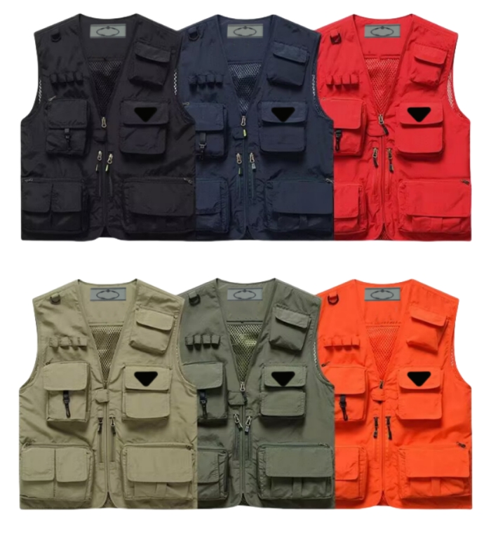 Mens vest mens jacket designer men gillet tank fashion men women Multi pocket fishing vest jacket casual Couple vest windbreaker Outdoor Vest Bre