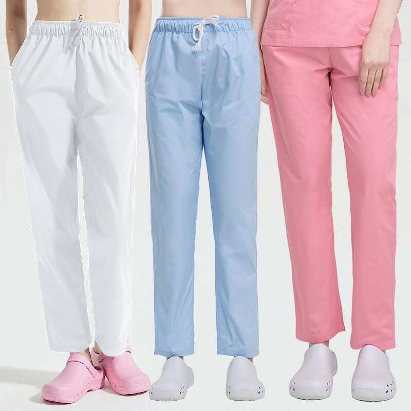 13 couleurs avec ceinture élastique nouée et pantalon de médecin dentaire, uniforme d'infirmière, grand pantalon de travail de laboratoire, impre