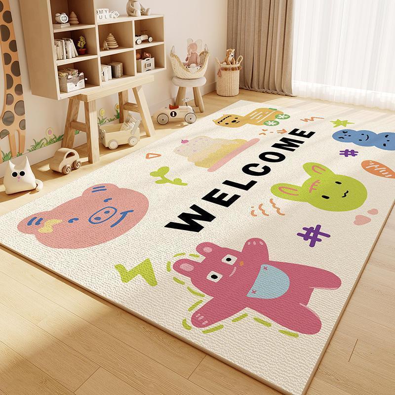 Cartoon Living Mat Carpet and Washable Bedroom Bed Room Non-slip Carpet Floor Dirt-resistant-image-1077466263