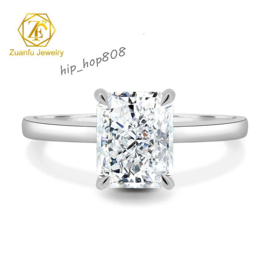 Luxury Jewelry 14K Gold CVD Lab Grown Diamond Custom Engagement Wedding Rings for Women With IGI GRC Certificate