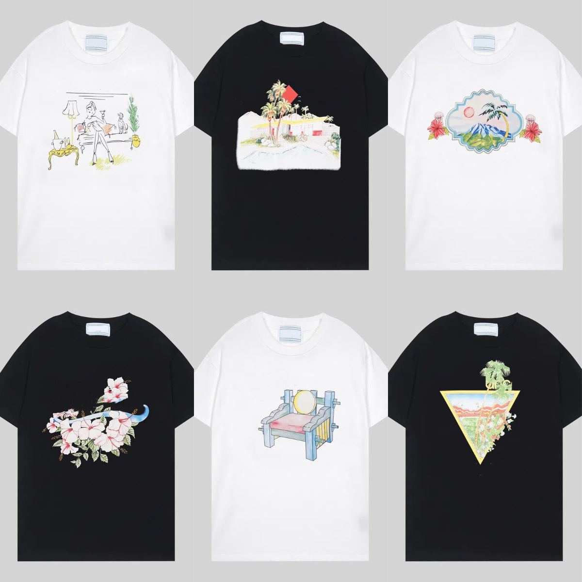 Women Men's T Shirts Designer TShirt Fashion Brand Letter Printing Casual Cotton Pullover O-Neck Loose Fit Couples Tee
