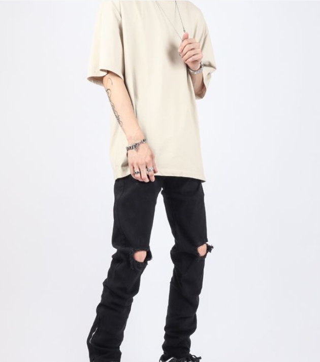 Pantalon de crayon en jean noir