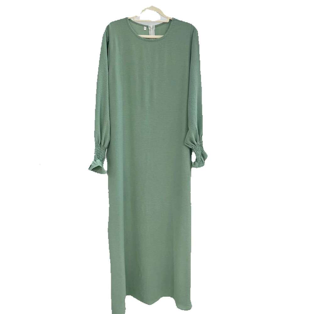 Ethnic Clothing 2025 Dubai Turkey Solid Large Womens Dress Solid Popular Business Affairs Long Summer Dress Floral Dress Bifurcated Short Loose Over