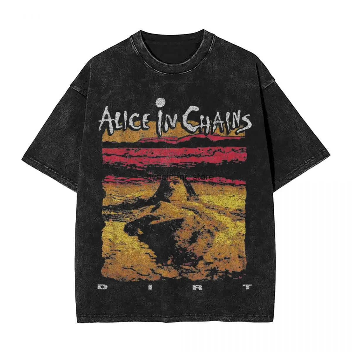 Men's T-Shirts Alice In Chains Washed T Shirts Streetwear Hip Hop Novelty T-Shirts Tees Tops for Men Women Cotton Harajuku Summer Q250307