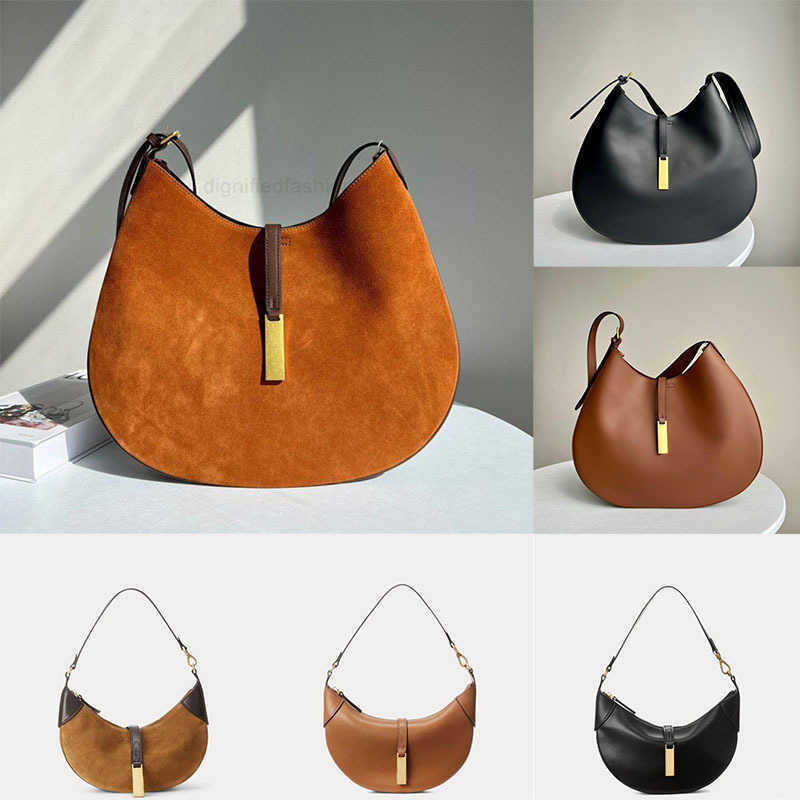 Evening Bags Evening Designer Bag Half Moon POLO ID Shoulder Bags Pony Suede Leather Large Mini Designer Women Tote Clutch Handbags