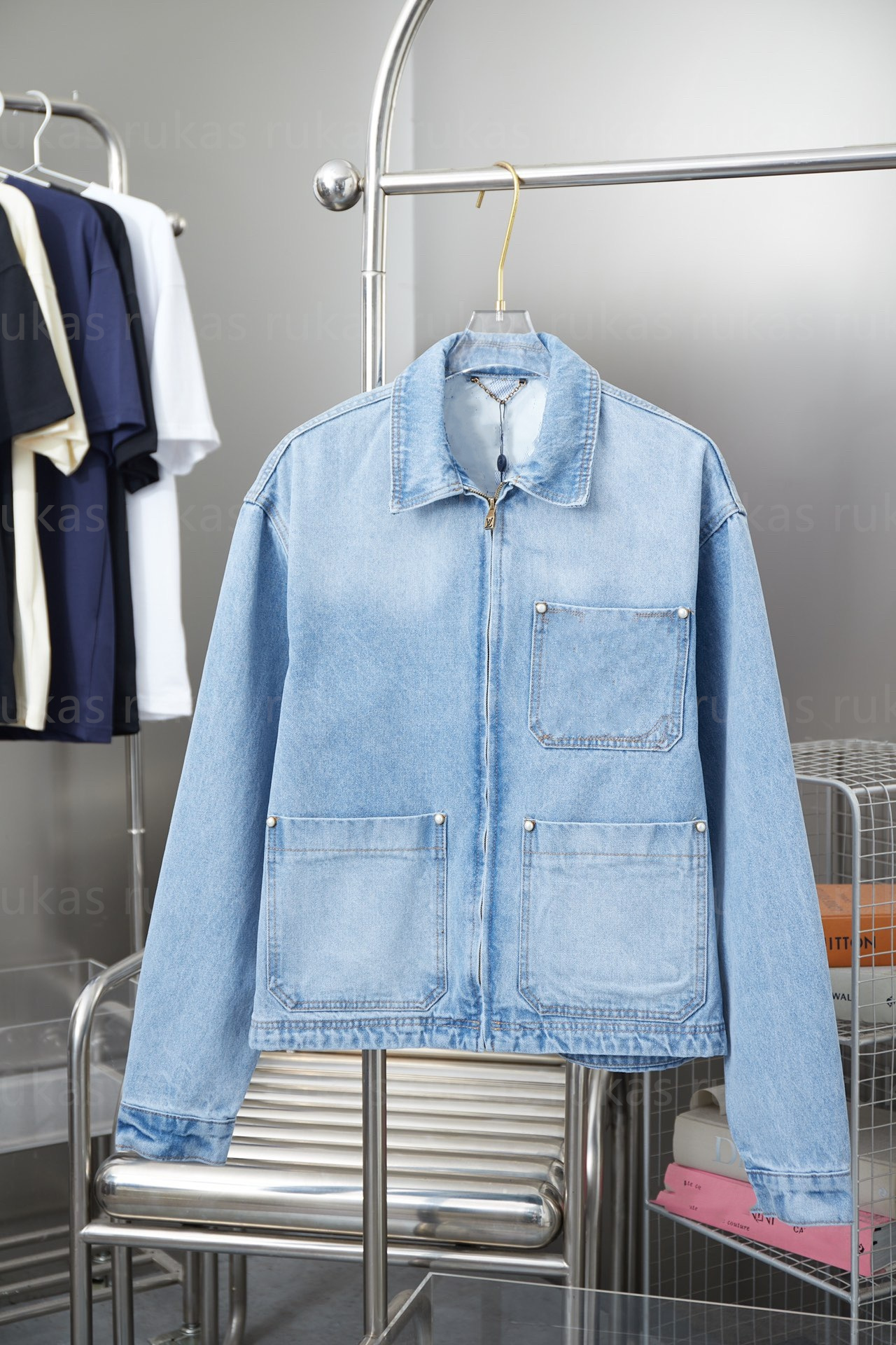 classical varsity jacket Mens Jacket causal designer zip up jeans jackets autumn and winter loose outwear coat fashion tide sports unisex sweatshirt