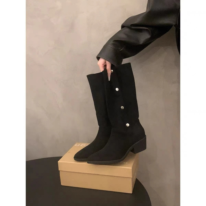 C07 Knee-high boots for women 2024 spring and autumn new styles