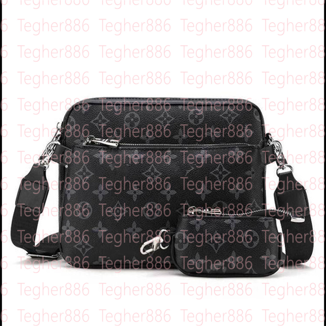 Hot Men Casual desigenr bag Trio messenger bag men Duo shoulder bag mens Outdoor Crossbody Shoulder Bags Genuine Leather Purse Pouch wallet man hand