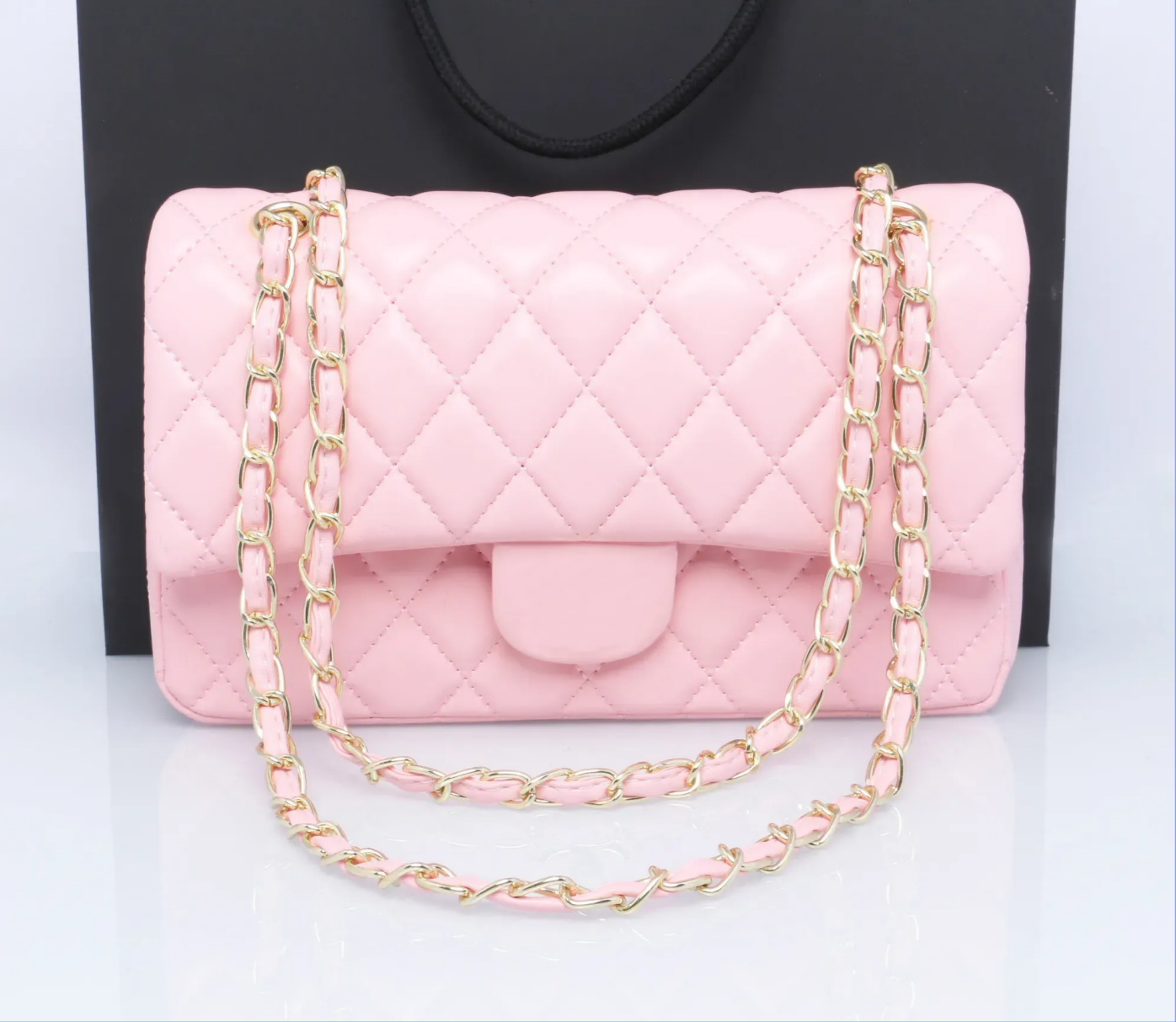 Evening Bags Womens Square Bag Real Leather Medium Caviar Lambskin Quilted Purse Small Double Flap Black Shouler Bag Luxury Designer Maxi Chain S