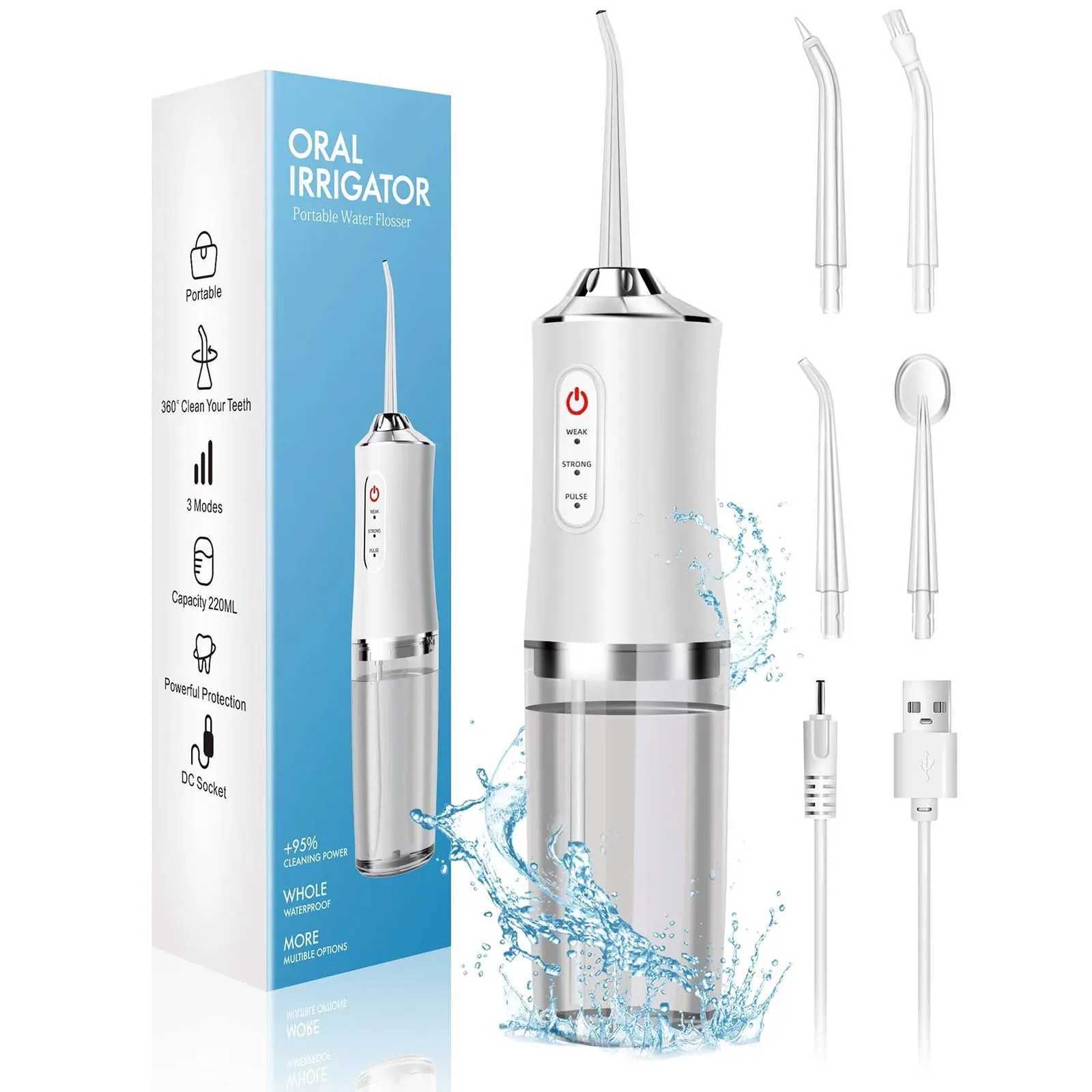 Other Oral Hygiene Powerful Water Oral Waterpick Irrigator Jet Ultrasound Air Ipx7 Waterproof Mouthwash Machines Dental Floss Flosser Irrigator z-image-1047806931