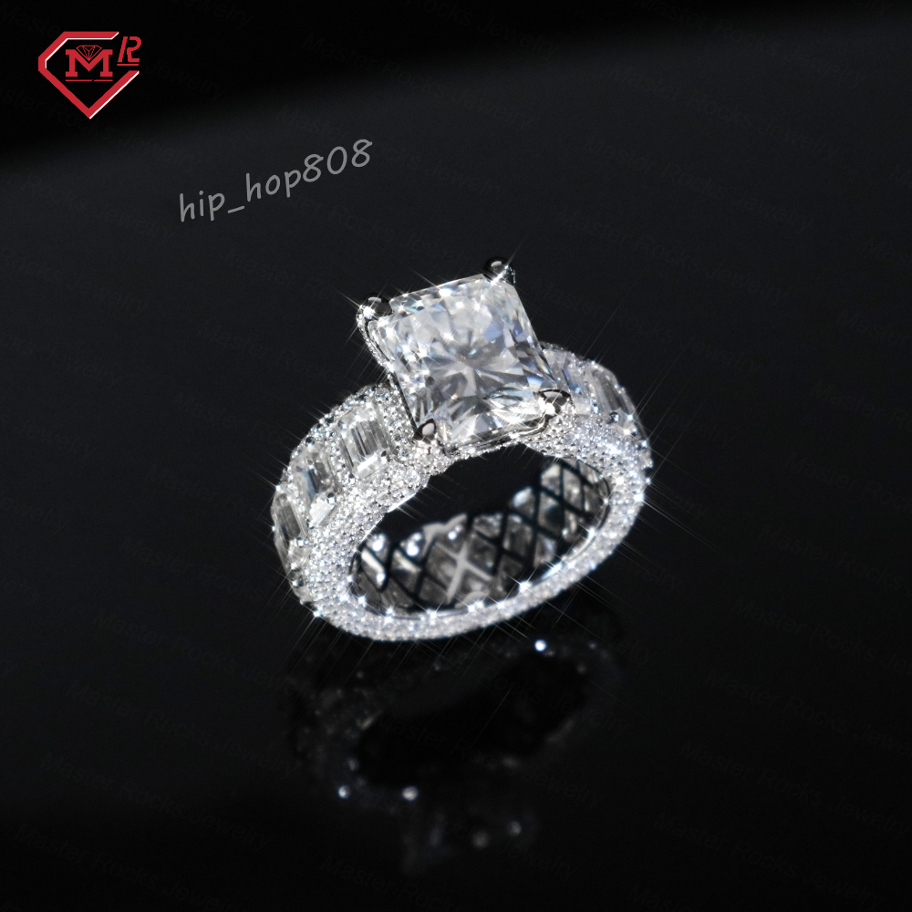 GIA IGI Certified CVD Diamond Ring Engagement Woman Men 925 Silver Custom Classic Lab Grown Diamond Ring