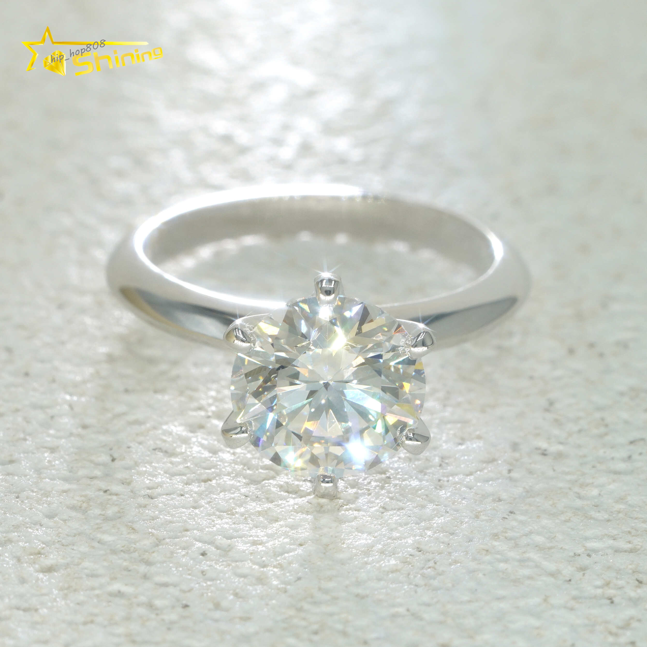 Fine Jewelry Classical 18K Solid White Gold 3.02CT Round Brilliant Cut G VS2 IGI Lab Grown Diamonds Engagement Rings