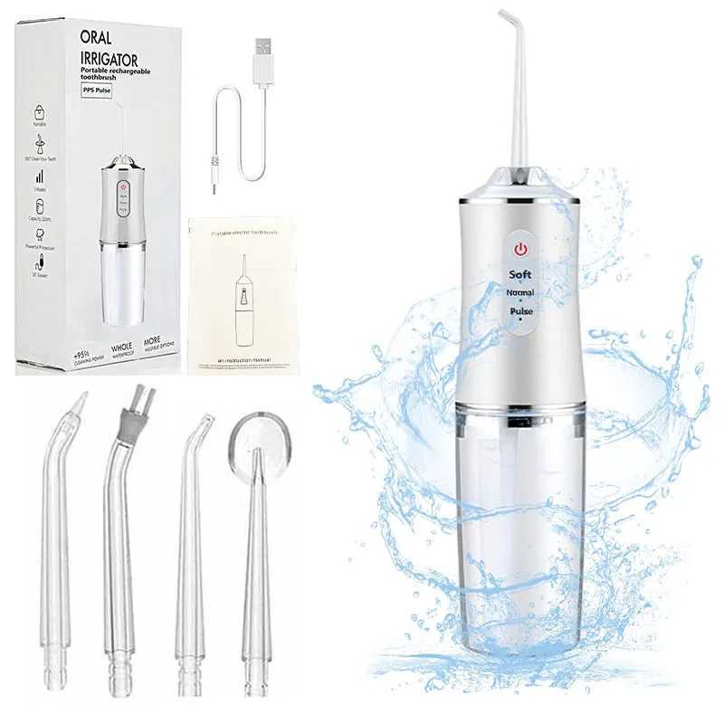 Other Oral Hygiene Powerful Battery Electric Pick Ipx7 3 Modes Rechargeable Teeth Cleaning Replacement Tips Oral Irrigator Water Dental Flosser z-image-1047806973