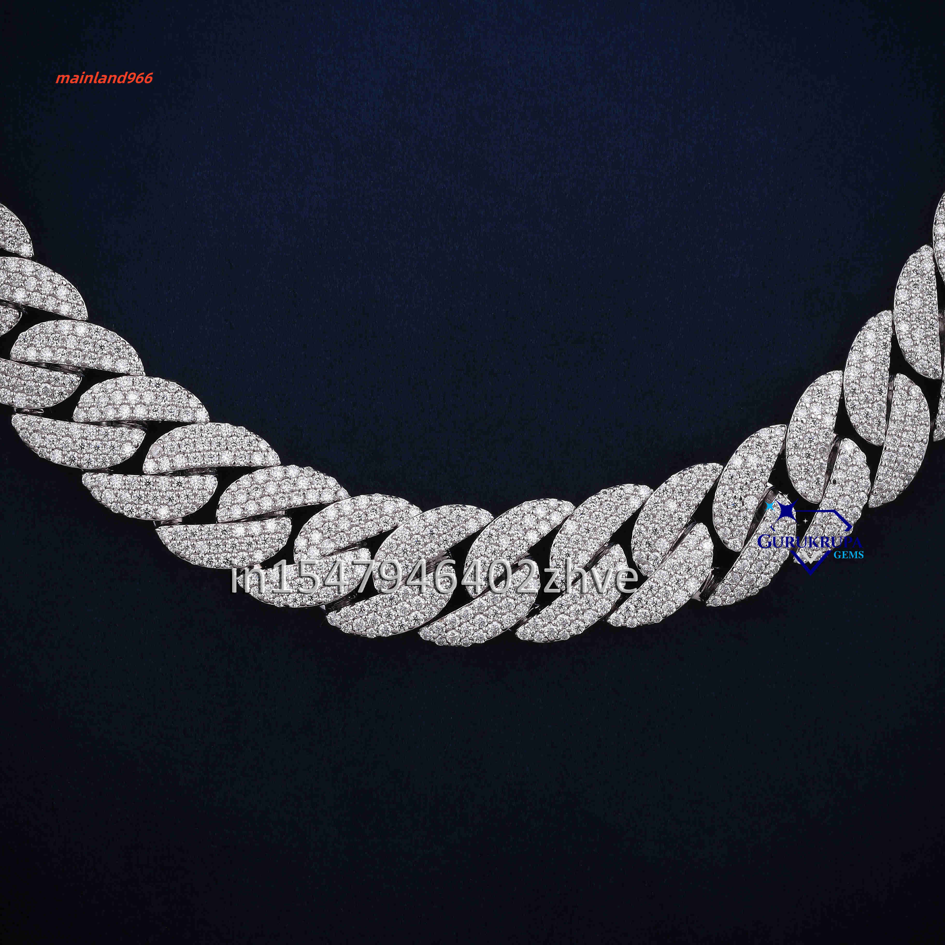 Hot Sale 16mm Cuban Link Chain Moissanite Pass Diamond Tester 14k Solid gold trendy diamond chain designs for fashion lovers
