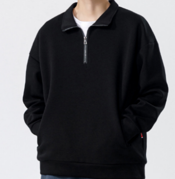 207 Round Neck Sweatshirt for Men Spring and Autumn Style Loose Solid Color