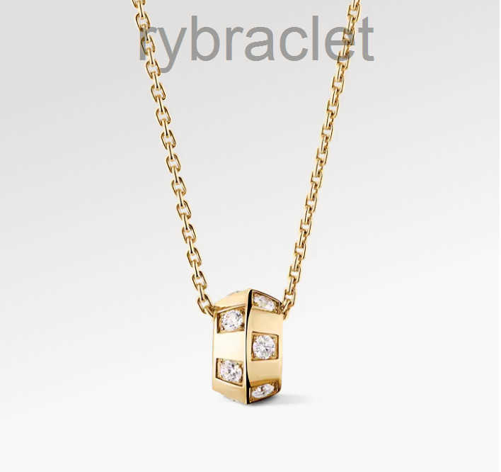 With BOX Luxury Rings Pendant Necklace Diamond 18K Gold Plated Fashion Choker Women Necklaces Wedding Party Jewelry Accessories