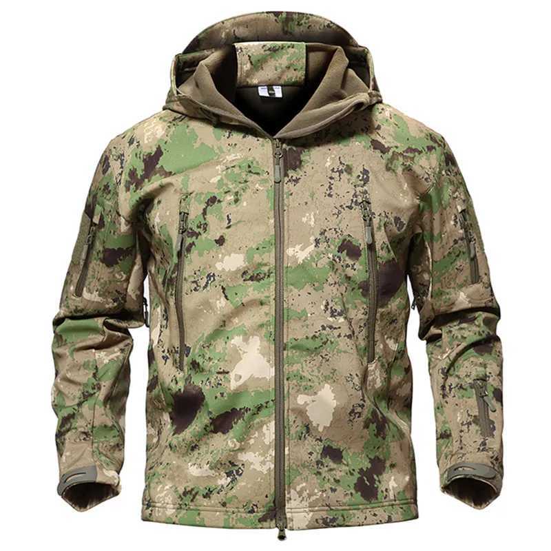 Men's Jackets Winter Tactical Fce Jacket Men Skin Soft Shell US Clothing Outdoor Windproof Waterproof Camping Hunting Hooded Coats z250308