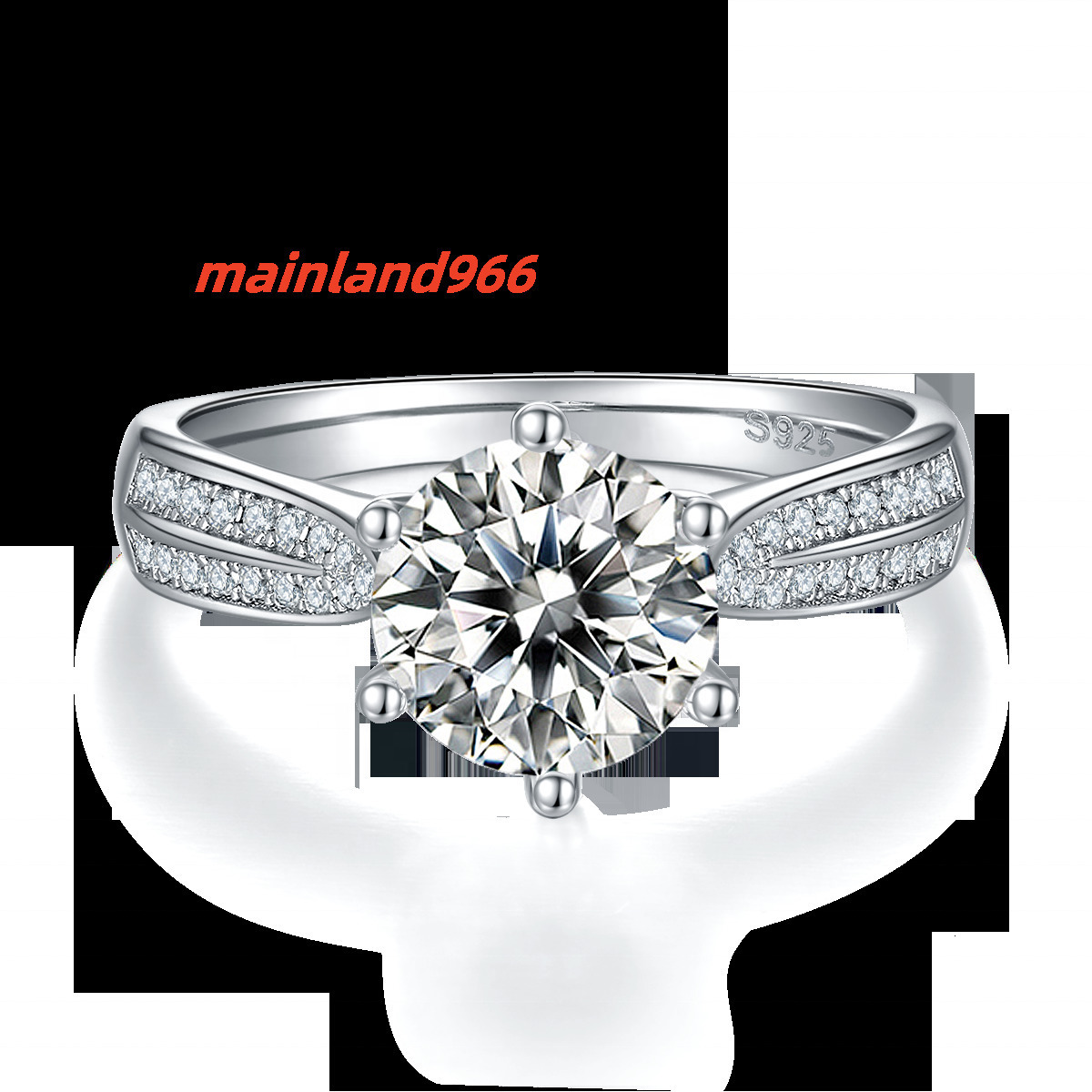 Wholesale High Quality Moissanite Jewelry 925 Sterling Silver D VVS Moissanite Diamond Rings