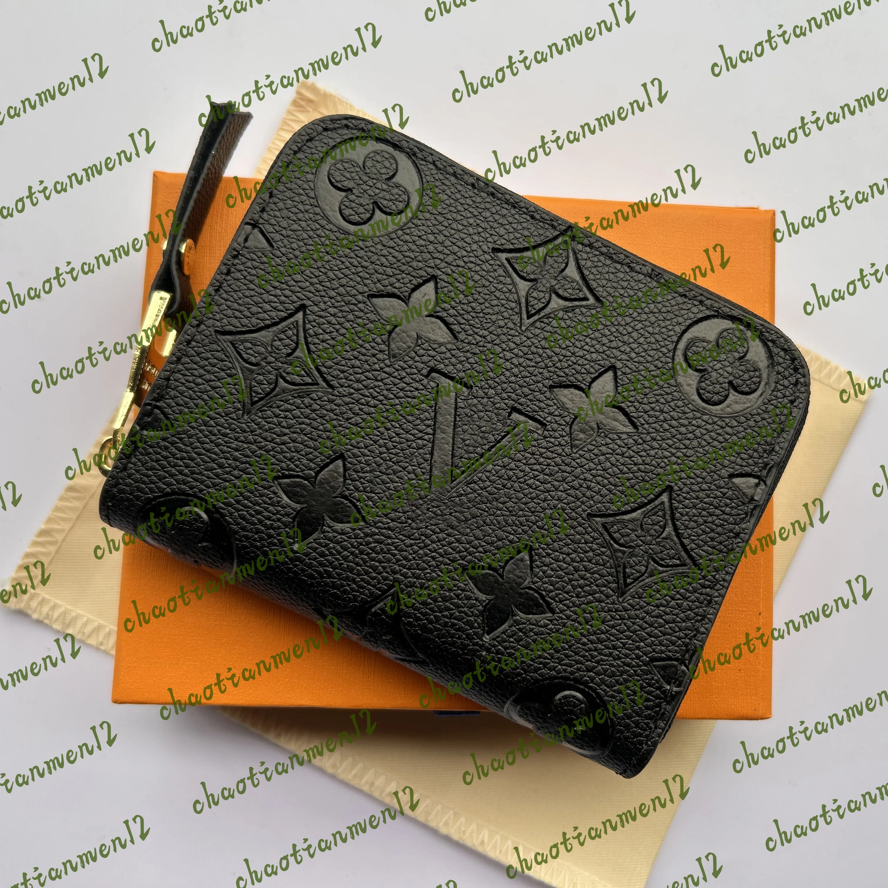 Top Quality Diamond Grain Zipper Wallet Coin Purse Designer Wallets Victorine Ladies Genuine Leather Coins Purses Cards Holder Card 7 Colors With