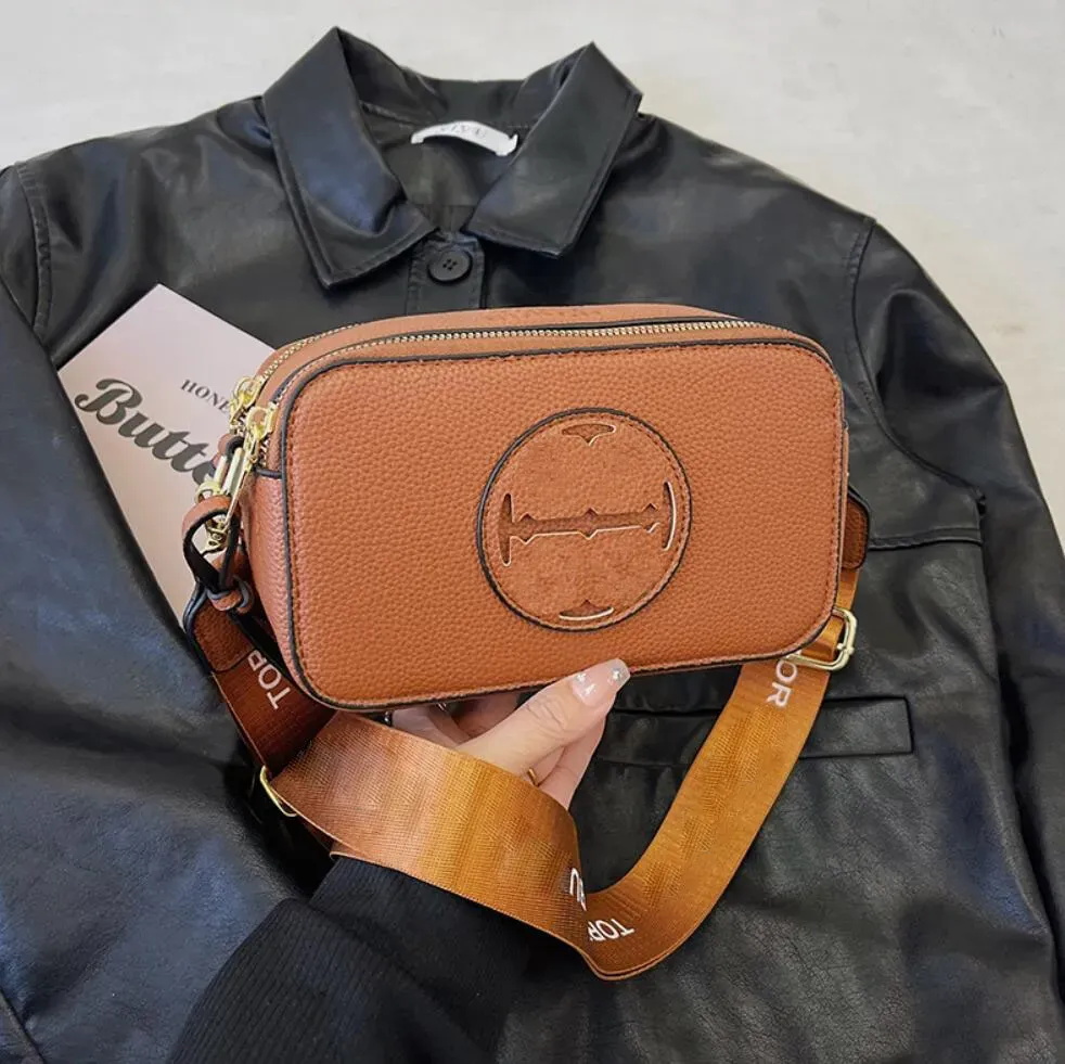 Nouveau sac photo avec bandoulière large et lettre de petit sac carré, style à la mode, simple et occidental, Cros épaule simple