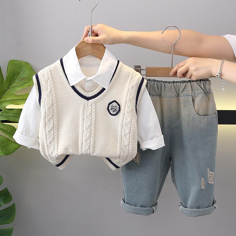 Suits for Boys Spring Autumn Long Sleeve Casual Blazer Jacket Trouser 2pcs School Uniform Teen Kids Clothes Set Children Cosutme 241016