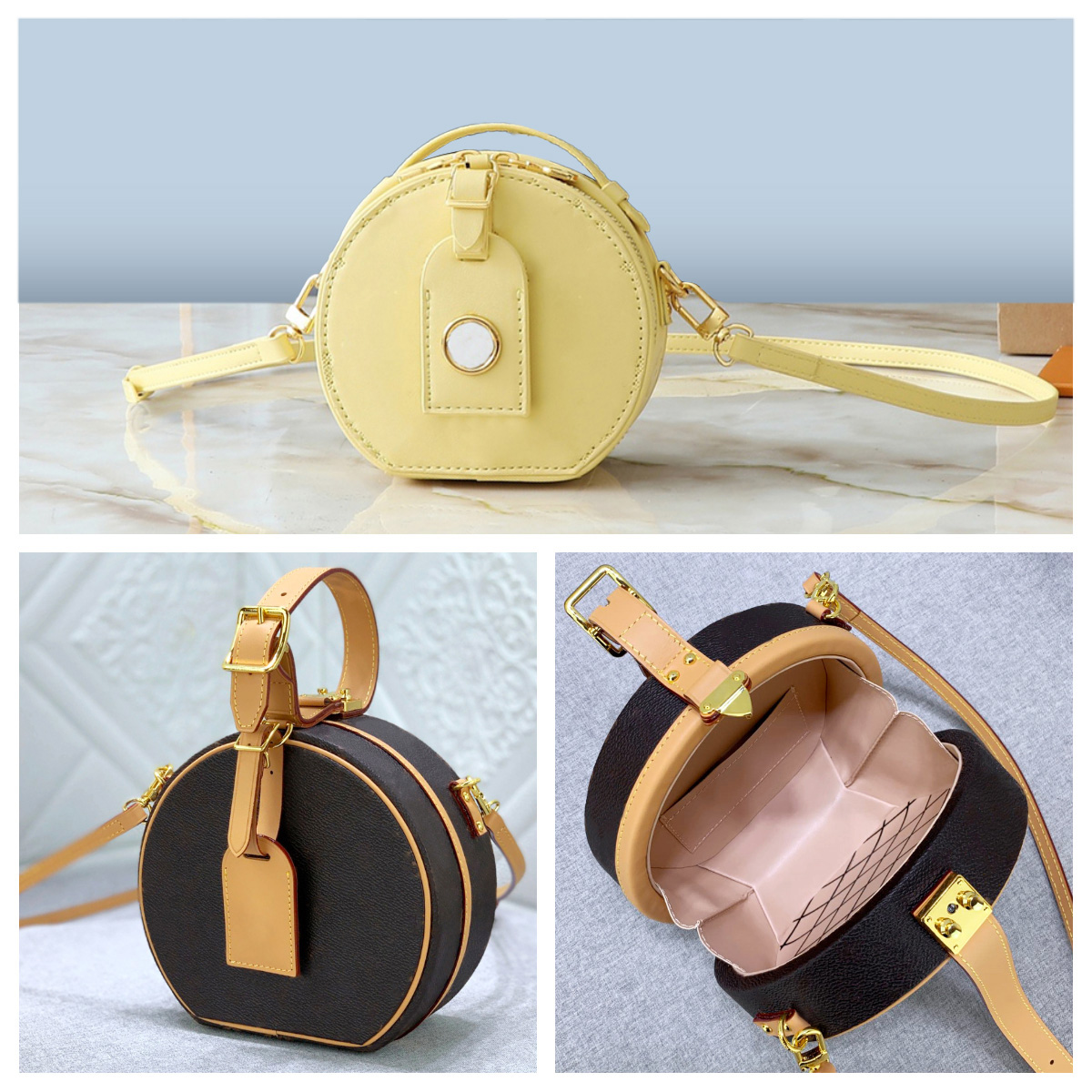 Mini Shoulder Crossbody bag for women Designer brown flower mini pochette Luxury Round bags Fashion luxury Evening Bags clutch Circular purses shoul