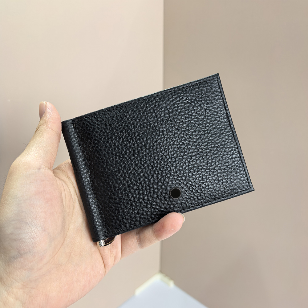 Money Clip Men's Wallet Cardholder Designer Wallet Genuine Leather Credit Card Folding ID Clip High Quality Women's Wallet Handbag Mini