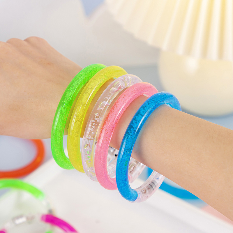 Glow Acrylic Glitter Led Rave Bracelet Wholesale Suitable For All Kinds Of Evening Parties, Bars, Discos And Entertainment Clubs-image-1047970862